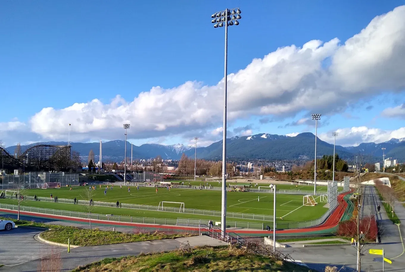 South Van FC players and coaches on the pitch